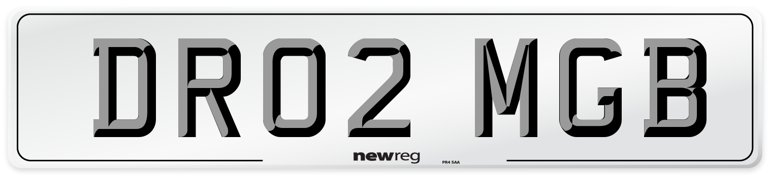 DR02 MGB Number Plate from New Reg